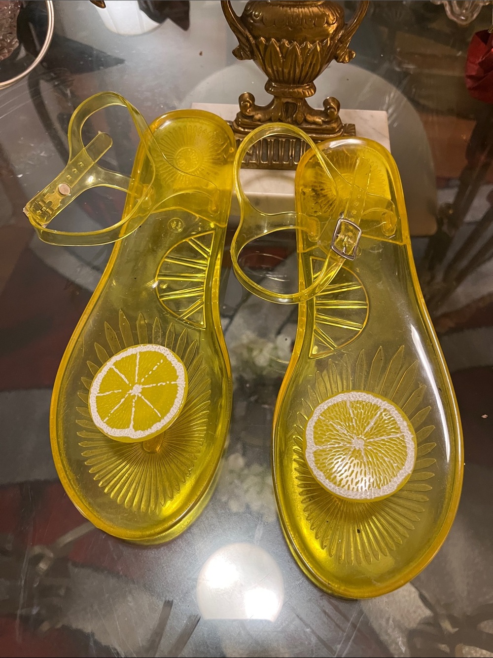 🍋Yellow Jelly Lemon Sandals🍋